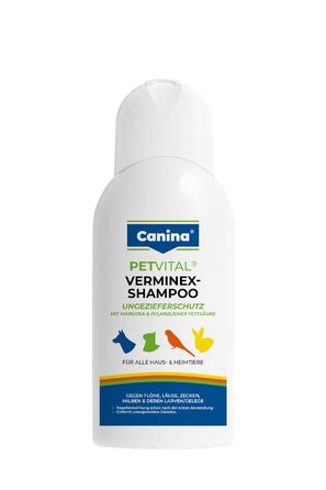 Шампунь Petvital Verminex для захисту від паразитів для всіх домашніх тварин, 250 мл