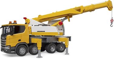 Кран вантажівка Scania Super 560R жовтий 116 світло-звуковий модуль