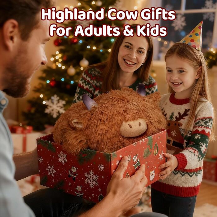 М'яка іграшка Mewaii Weighted Plush Highland Cow, 58 см, 1.8 кг