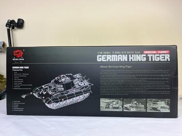 Радіокерований танк Королівський тигр (Knigstiger) Henschel, масштаб 116, Heng Long. Сталеві шестерні, дим-ефект, звук 2.4GHz V7.0