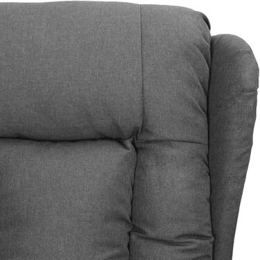 Крісло-реклайнер, регульоване крісло з 2 підставками для чашок, крісло для телевізора з функцією відкидання, м&39яке крісло-реклайнер, світло-сіра тканина