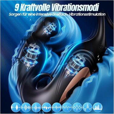 Анал-вібратор Tagnaff для чоловіків, з ротацією та стимуляцією простати