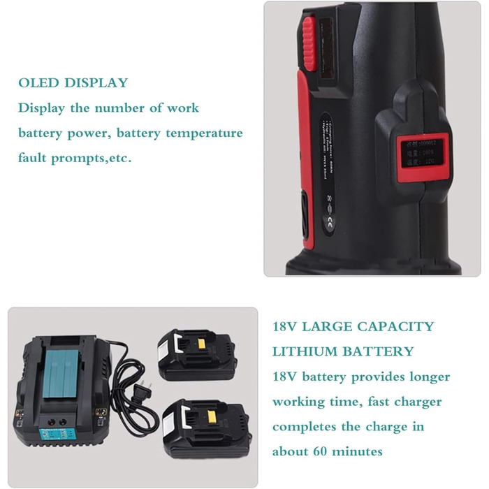 Акумуляторні гідравлічні обтискні кліщі Професійний електричний гідравлічний набір інструментів для обтиску кабельних наконечників Міцні обтискні кліщі з литої сталі Діапазон 16-300 мм Сірий