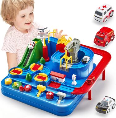 Машинка від 2 3 4 5 років, трекові машинки для хлопчиків і дівчаток, гоночна машина, пригодницька розвиваюча іграшка, підходить як