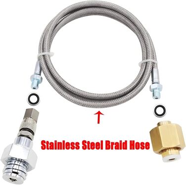 Адаптер шланг високого тиску 150 см для більших балонів CO2 підходить для виробника газованої води Grohe Blue Home для перенесення шланга CO2
