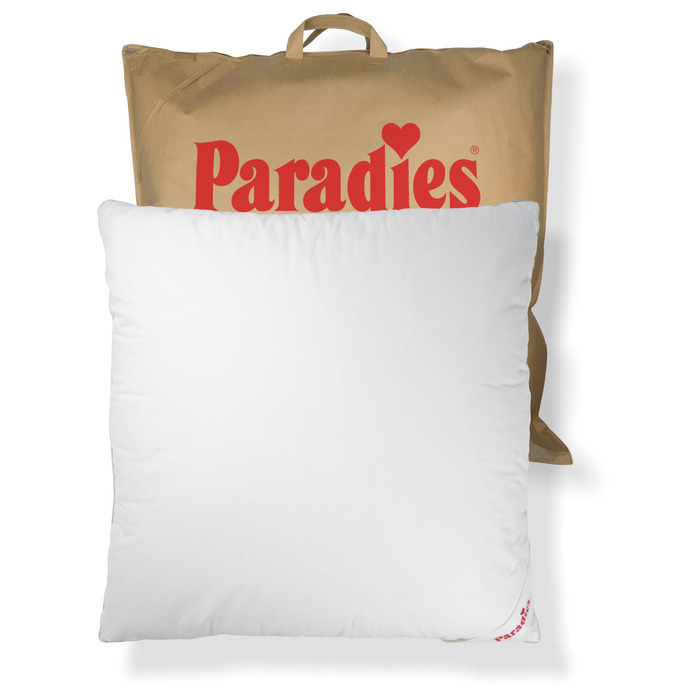 Пухова подушка PARADIES 80x80 см - 1200 г - Cleo Firm Organic - Жорстка подушка 80x80 см з гусячим пір&39ям та пухом, сертифікованими RDS, 80 x 80 см, висока підтримка