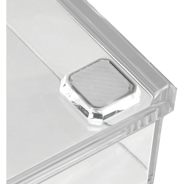 Органайзер для макіяжу Relaxdays з 21 відділенням, косметична вежа для помади, лаку для нігтів, акрилова косметична коробка, прозора