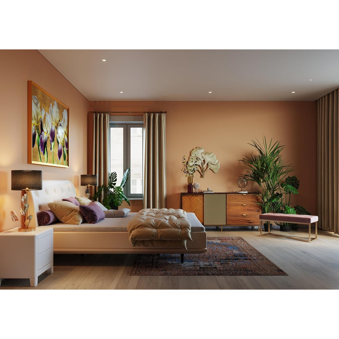 Настільна лампа Kare Design Flores Gold у формі листя гінкго, сталевий каркас, декоративний світильник для спальні або робочого столу, без лампочки, 62x30x30 см (В/Ш/Г)