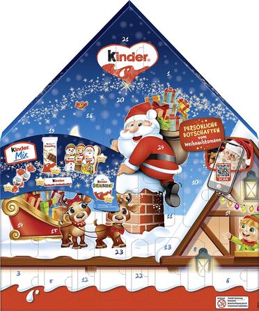 Адвент-календар Kinder Maxi Mix з шоколадними наборами, 351 г