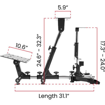 Симулятор швидкісних перегонів Arozzi, метал, чорний, 78 x 39 x 40 см