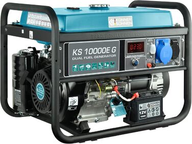 Гібридний бензиновий LPG 4-тактний генератор, аварійний генератор 7500 Вт, генератор 1х16А 1х32А з автоматичним регулятором напруг