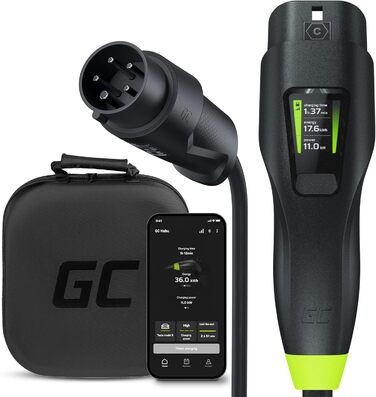 Електромобілі Мобільний зарядний пристрій Wallbox 11kW 7m EV Тип 2 до CEE 16A з додатком e-Car Домашня зарядка без Wallbox 2in1 Су