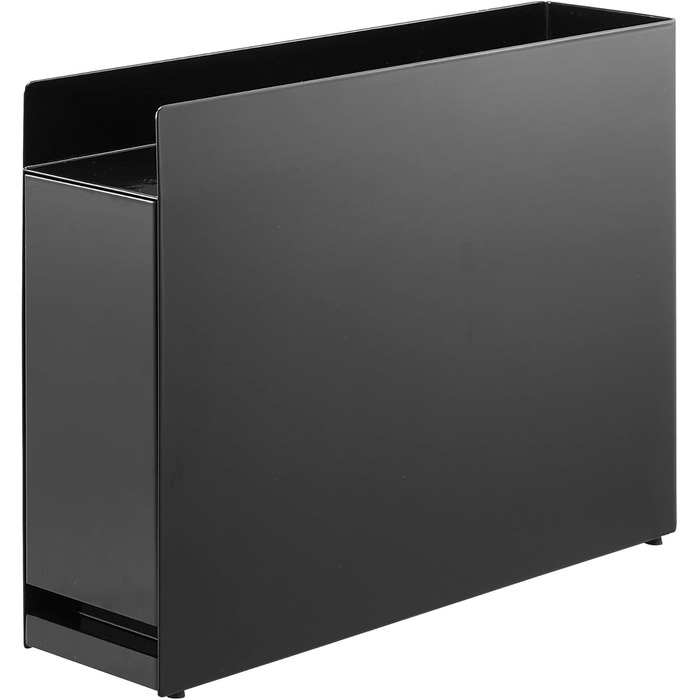 Розсувна підставка для спецій Yamazaki 6004 TOWER, чорна, сталь/поліпропілен, мінімалістичний дизайн, 12,5 x 5093 x 36,7 см (Д x Ш x В)