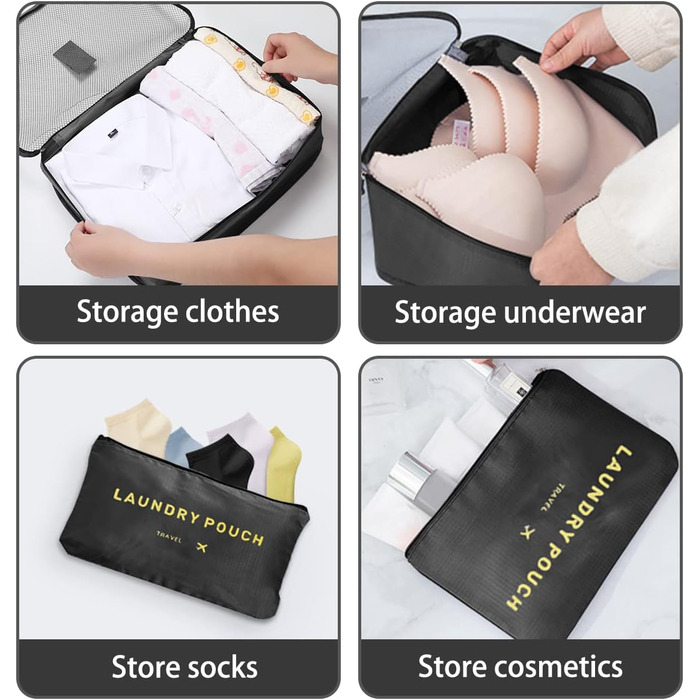 Організатор для валізи, пакувальні кубики для валізи Дорожні аксесуари Організатор для валізи Сумки для одягу Пакувальні кубики Ко