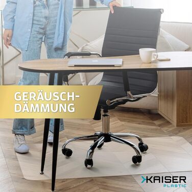 Прозорий килимок для підлоги Kaiser 90x120 см - Прозорий килимок для столу - Килимок для стільця - Нековзний килимок для стільця - Захисний килимок для офісних стільців - Пластиковий килимок для стільця 90 x 120 см