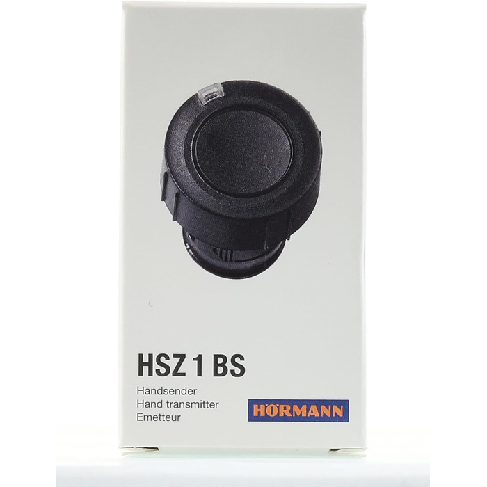 Ручний передавач Hrmann HSZ1 868-BS, практичний 1-кнопковий механізм відкривання гаражних воріт, радіопульт дистанційного керування з радіотехнологією BiSecur, чорний, артикул No 436779 Неодружений