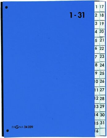 Відділення, ) Колір (синій, 1-31, комплект з папкою для столу 12 відділень), 32