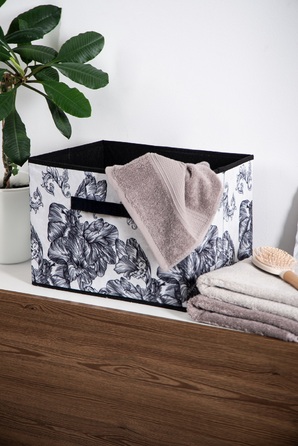 Кошик Idea Home NP-103R Anthracite Flowers 38x27x27 см (7058549)