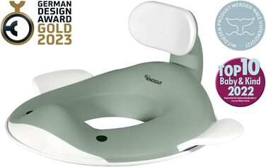 Сидіння для унітазу Kindsgut Whale для дітей, дружній до дитини дизайн у вигляді кита, у ніжних сучасних кольорах, підходить для д