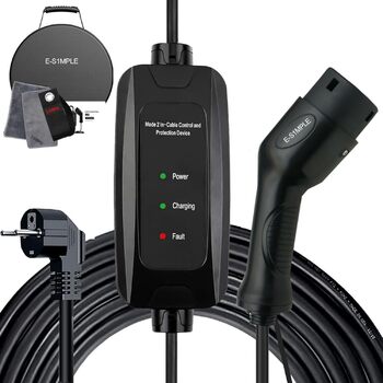 Тип 2 зарядний кабель Schuko 10M, 3,68кВт, 16А, тип 2 зарядний пристрій Schuko зі світлодіодним індикатором Зарядний кабель електр