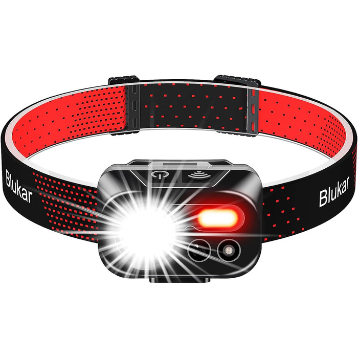 Світлодіодний налобний ліхтар Blukar акумуляторний, супер яскравий налобний ліхтар 1300 люмен з 7 режимами освітлення, датчиком ру