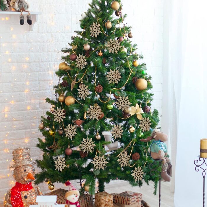 Сніжинки різдвяні прикраси для ялинки 24 шт Naler