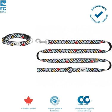 Нашийник для собак RC Pet Products, 1,3 см, регульований, Середній розмір - Ширина 1, Кістка Середній розмір - Ширина 1 Кістка