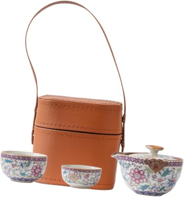 Китайський дорожній чайний набір, чайник Гунфу Ча з ситечком, порцеляновий чайний сервіз для дому та подорожей