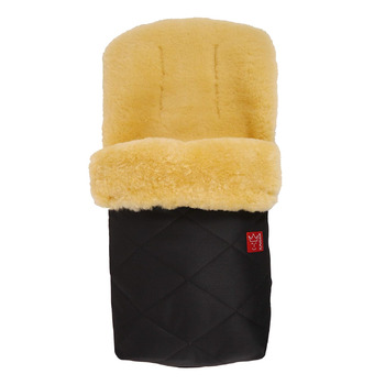 Кайзерівська муфта для ніг з овчини Natura, чорна