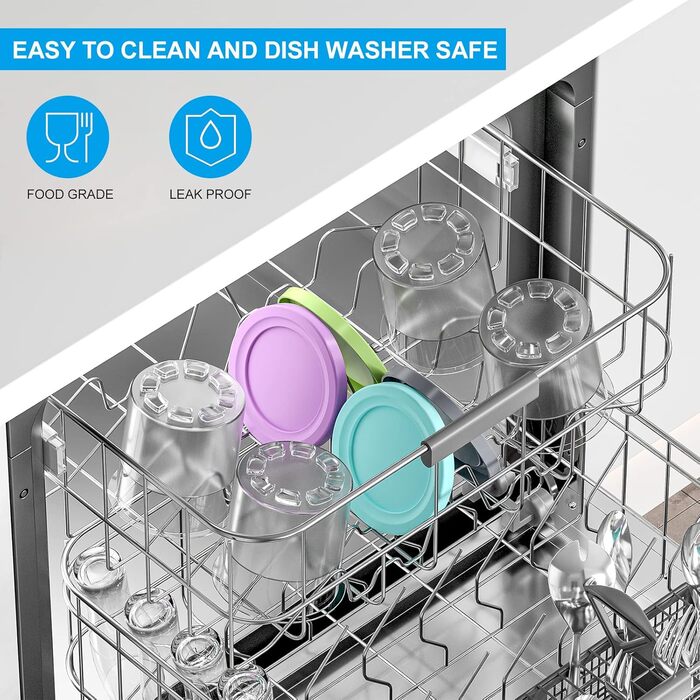 Набір GoMaihe з 4 контейнерів Creami для морожениці Ninja Creami - Ванни Аксесуари для NC301 NC300 серії NC299AMZ, без бісфенолу А, можна мити в посудомийній машині, герметично - в рожевому, зеленому, сірому та синьому кольорах