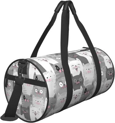 Дорожня сумка-мішок з милими сірими котиками, спортивна сумка для чоловіків та жінок