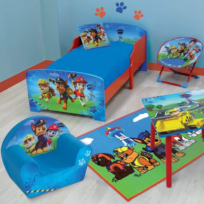 Дитяче ліжко Fun House 712532 Paw Patrol, з дерев&39яними ламелями, МДФ, синє, 140 x 70 x 59 см