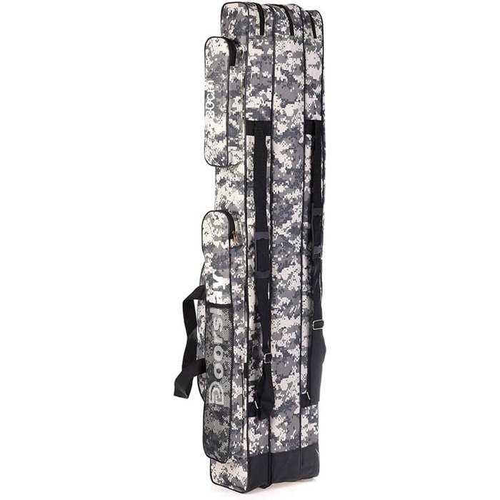 Шарова сумка для риболовлі doorslay, портативна сумка для риболовлі, сумка для вудки, складна сумка для вудки, чохол для вудки, дорожня сумка для зберігання рибальських снастей, 120/150 см (опція) City Camouflage 120 см, 3-