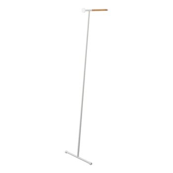 Вішалка для одягу з парою Yamazaki 5972, похила, біла, сталь/дерево/силікон, 38,5 x 47 x 162 см