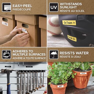 Оригінальна етикеточна стрічка DYMO D1 Чорний на червоному 19 мм x 7 м Самоклеюча етикеточна стрічка Для принтера етикеток LabelManager, чорний на червоному, 19 мм x 7 м