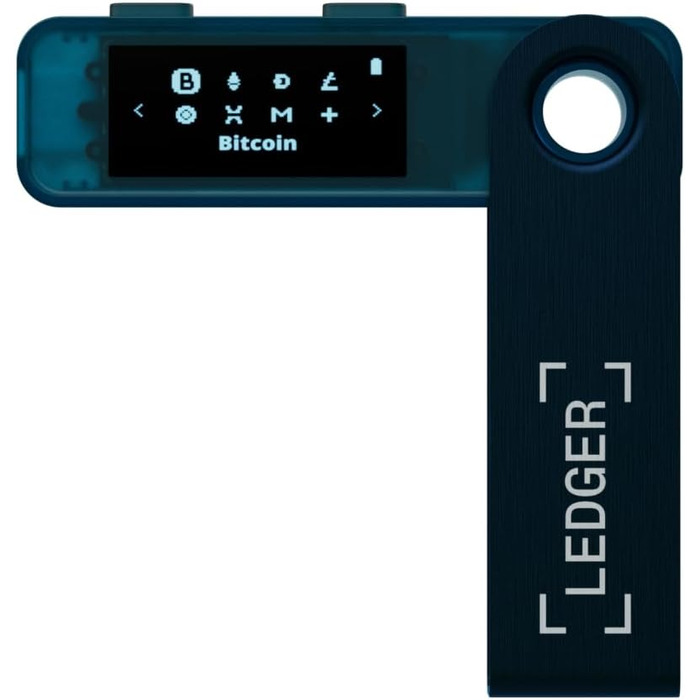 Апаратний гаманець Ledger Nano S Plus для захисту криптовалют, NFT і токенів (Sapphire Blue)