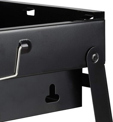 Портативний кемпінговий гриль Relaxdays, складаний гриль на 4 особи, сталевий дорожній гриль, складаний, розміри В/Ш 23 x 42,5 x 26,5 см, чорний