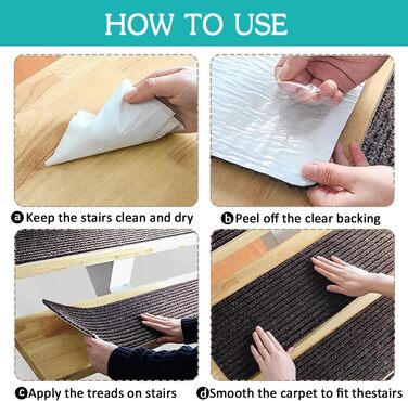 Килимки для сходів, 76x20 см, килимок для сходів, килимки для сходів, 5/10 шт. , самоклеючий килимок для сходів, протиковзкий килимок для використання всередині приміщень з дітьми та людьми похилого віку (сірий, 10 шт.) Сірий 10 шт.
