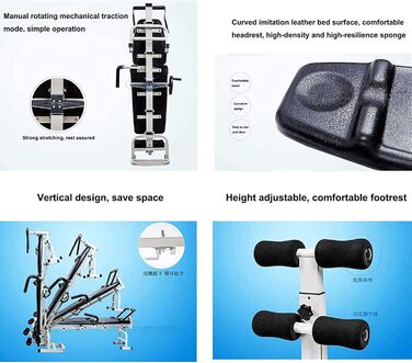 Складне тракційне ліжко POCDOKYZ, корекція постави хребта, водонепроникний і зручний, домашній офіс, клініка, апарат для полегшення болю в нижній частині спини
