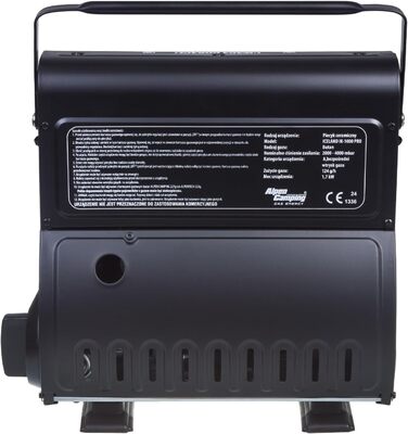 Портативний газовий обігрівач Alpen Camping IK1100, витрата газу 124 г/год, п&39єзорозпал (газова духовка 12 картриджів по 400 мл)