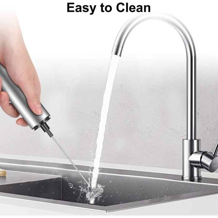 Електричний спінювач молока, що перезаряджається, USB і міні-ручний блендер з подвійним віночком, блендер з нержавіючої сталі для