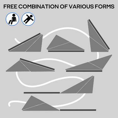 Клиноподібна подушка для ліжка, регульована клиноподібна подушка, подушка для читання для ліжка, подушка для дивана, подушка для спини, яку можна прати, подушка для підтримки спини з піни з ефектом пам&39яті, спинка для лікування рефлюксу, апное сну, чита