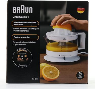 Соковижималка для цитрусових Braun Household Tribute Collection CJ 3000 (20 Вт, 0,35 л) біла