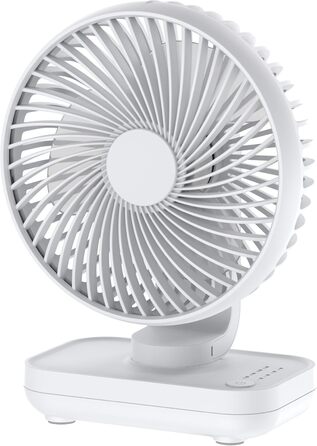 Портативний настільний вентилятор, 4000mAh Battery Small Table Fan, 4 Speeds for Desk, Home, Picnics and Office -