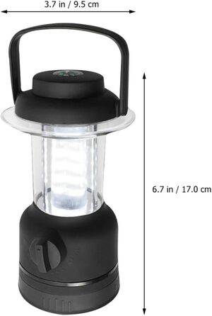 Світлодіодний кемпінговий ліхтар SOLUSTRE 5 Вт з регулюванням яскравості, ліхтар для намету IP65, акумуляторний, з компасом та гачком, надійний аварійний ліхтар для активного відпочинку та походів