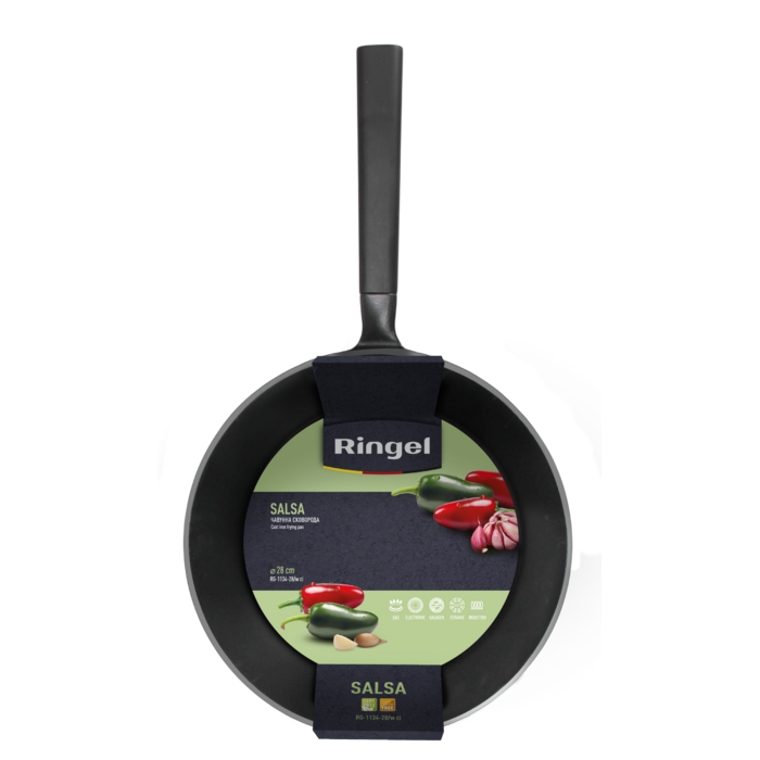 Сковорода-вок чавунна 28 см Salsa Ringel