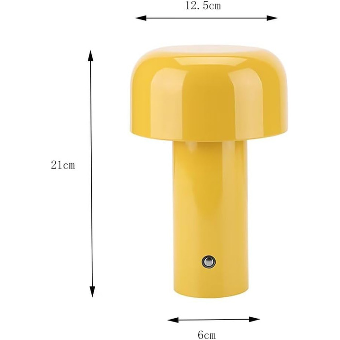 Настільна лампа Hovoto Led з регулюванням яскравості, Настільна лампа Mushroom, Сенсорна настільна лампа, Арт-декор Письмовий стіл, Акумуляторна приліжкова лампа, USB Настільна лампа Прикраса робочого столу Нічник для спальні, жовтий