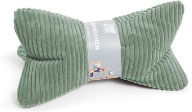 Подушка для читання MAGMA у формі кістки Shara ергономічної форми вельветова смугаста (шавлія)