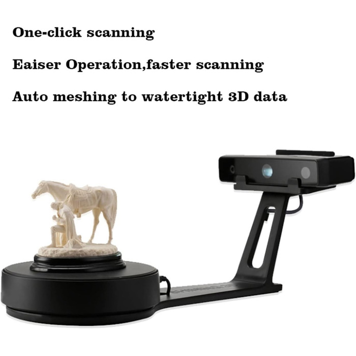 Настільний сканер White Light 3d, сканування одним клацанням миші, легке та швидке, фіксований/автоматичний режим сканування, точн