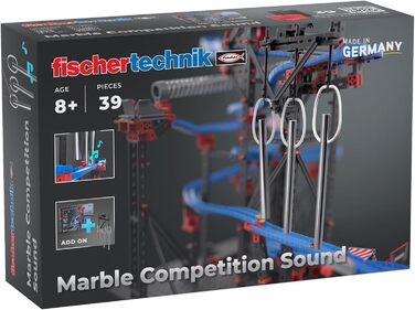 Повний набір fischertechnik Marble Competition 575218 Траса для кульок з 3 цікавими розширеннями, від 8 років, синій